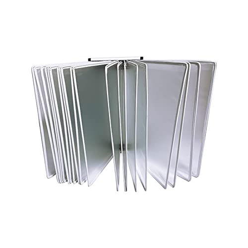 NIKAIDD Wall Mount Catalog Display Rack, Wall Mounted Reference System, with 20 Easy-Load Pockets - 40 Sheet Capacity - A4 Letter Size,Folders (White)