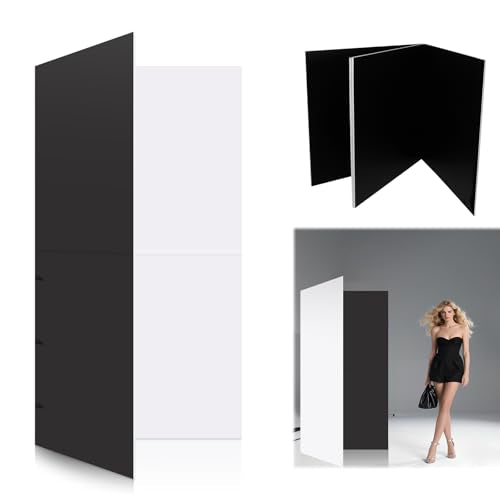 39” x 39” Project Boards for Presentations, Science Fair, Schools Projects, Event Displays & Trifold Picture Board, Black - 4 Pack