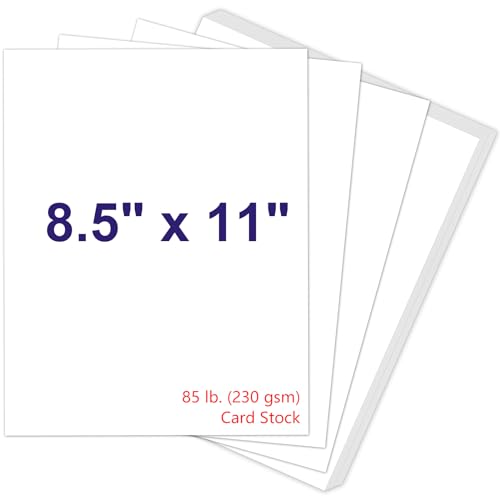 Joyberg 200P White Cardstock 8.5 x 11, 230gsm Cover Cardstock Paper, 85 Lb Heavy Card Stock for Printer, Card Stock Paper for Invitations, Scrapbooking, Crafts, Diy Cards, Decoration, Drawing