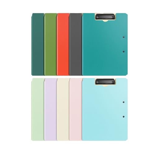 Filing Envelopes 10 Pcs Foldable Cover Clipboard Folder Sturdy Double Clip Folder Contract File Organizer Binder Office Supplies Plastic Folders