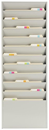 Displays2go Office File Folder Wall Rack, 11 Tiered Pockets