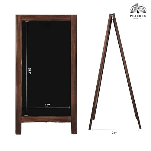 Peacock display Double-Sided Rustic Magnetic A-Frame Chalkboard Sign for Outdoor and Indoor Use, Magnetic, Black | Sturdy, Stylish, and Versatile; Perfect for Events, Menus, and Business Promotions