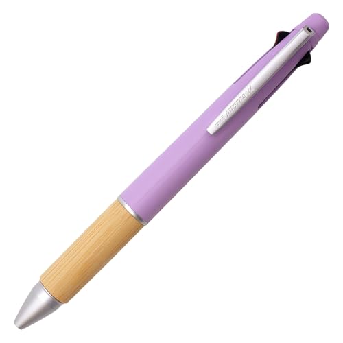 Mitsubishi Pencil Multifunction Pen 4&1 Jet Stream BAMBOO (Bamboo) MSXE5-2000B-05 (Ballpoint Pen Black/Red/Blue/Green, 0.5mm + Mechanical Pencil 0.5mm) (Lilac Bouquet)