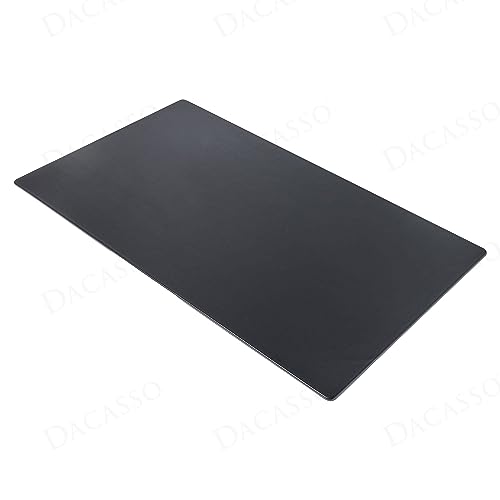 DACASSO Classic Leather Desk Pad - Luxury Leather Desk Blotter for Writing - Padded Executive Desk Surface Protector - (Black, 34” x 20”)