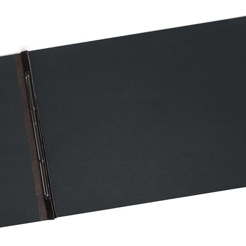 Smead Pressboard Report Cover, Metal Clips Prong Fastener, 3" Capacity, 11" x 17", Black, 10 Per Box, Presentation Folders, Report Covers (81179)
