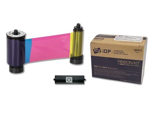 Easy Badges Cardholdir ID Solid 210 Printer Ribbon, 250 YMCKO Prints, EZ659592