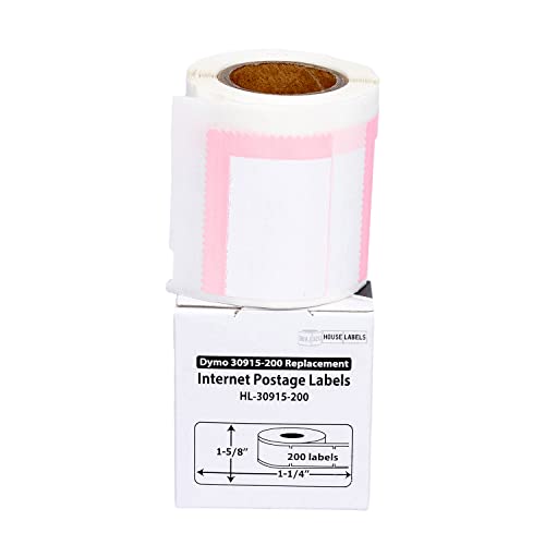 HouseLabels Compatible with Dymo 30915 Labels, 1-5/8" x 1-1/4"