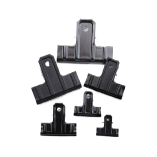 Black Metal Ticket Clips Multi Size Office Document File Stationery Clamps(90mm)