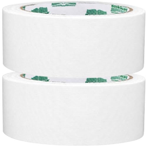 BookGuard White Book Repair Tape, 1 1/2 Inch, 15 Yard, Case of 2