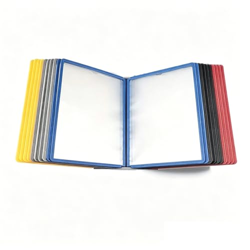 KYOFIS Wall Mount Reference Display System 20 Pages Flip File Folder Wall Mounted Binder Holder for A4 Document