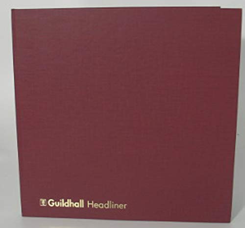 Exacompta - Ref 58/4-16Z - Guildhall - Headliner Case Bound Hardback Account Book,298x305mm, 4 Debit and 16 Credit Column, 80 Pages, Burgundy Vinyl Cover, Traditionally Sewn