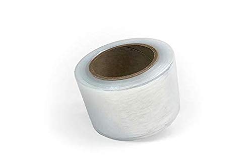 Hand-Stretch Polyethylene 80-Gauge Banding Film with Plastic Dispenser, 3" x 1,000' Per Roll - CASE of 18 Rolls w Dispenser