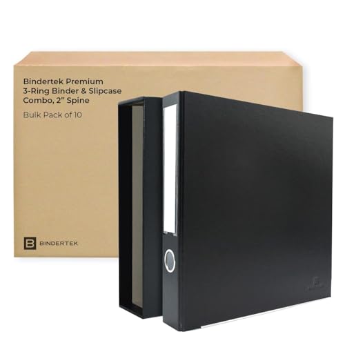 3-Ring Premium Binder & Slip Case, 10pk - Black, by Bindertek