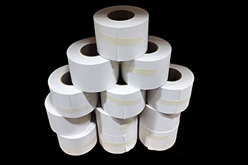 Aquos CAS #8050 Printing Scale Labels – 2.5" x 210' Continuous Blank Label Roll | Made in USA | Compatible with CAS Price Computing Scales | Adhesive Printer Labels (12 Rolls)