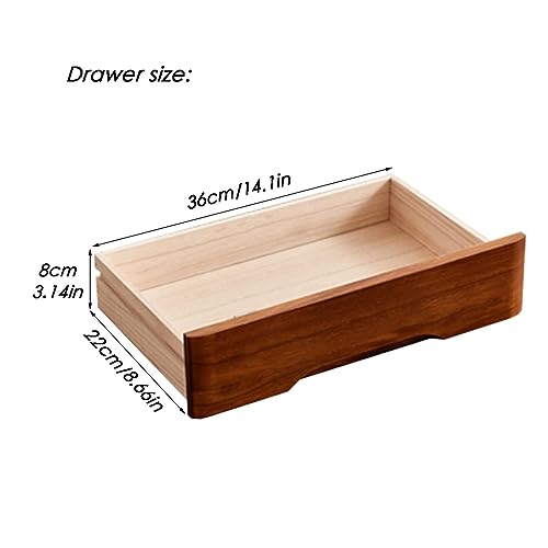 EliteBloom Desktop Organizer Storage Box - Desktop File Cabinet, Desktop Drawer Cabinet with Lock, Wooden File Cabinet, 1/2/3/4 Tier Flat File Cabinet Storage, Desktop Storage Cabin,D-4 Drawer