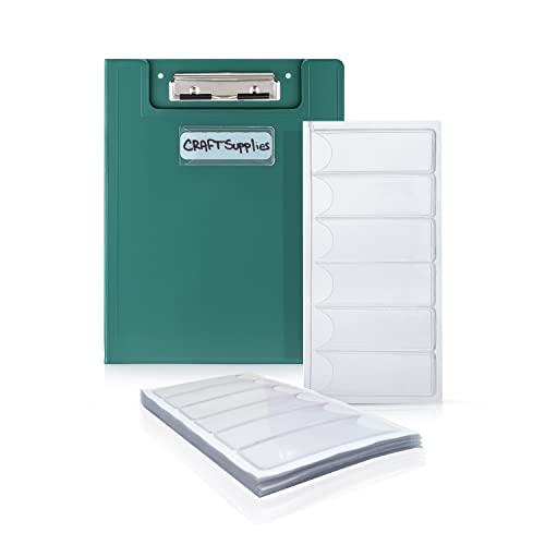 Carstens - 60 Pack, Clear Half Size Binder Spine Insert Adhesive Pockets, 3 x 1.5 Inch Heavy Duty Vinyl (1658-0010) - Ideal for 1.5-4 Inch Ring Binder Spines and Medical Charts