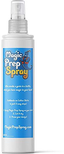 Magic Prep Spray - Sublimation on Cotton - Quick and Easy - Cotton Sublimation Fluid Spray No Desizer Needed - 1 Step Cotton Solution (64oz)