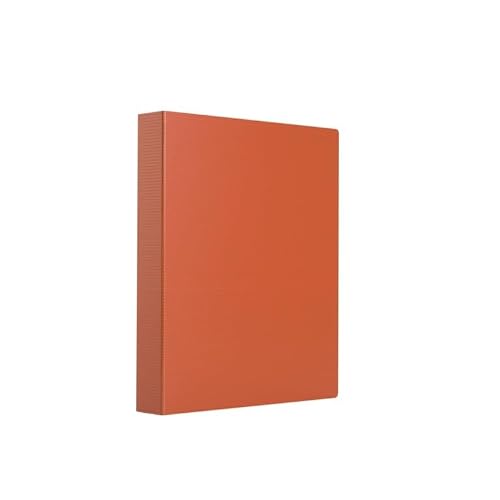 Filing Envelopes A5 Folder Large-Capacity Two-Hole Loose-Leaf Folder Multifunctional Bills Data Storage Folder Office Supplies Plastic Folders(Orange)