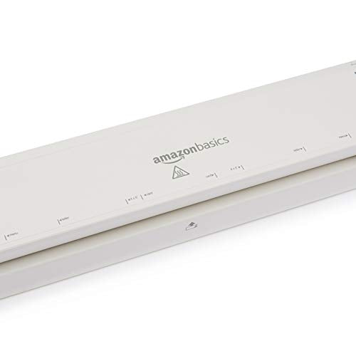 Amazon Basics 12-Inch Thermal Laminator Machine, Easy to Use for Home Office or School, White