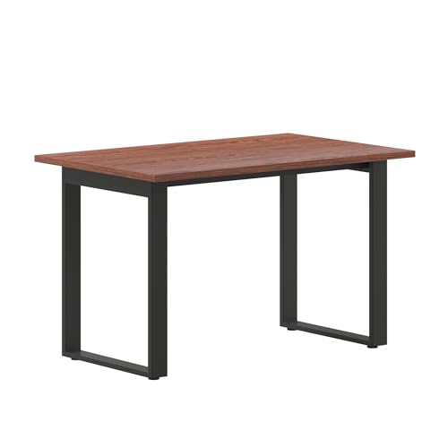 Flash Furniture Redmond Conference Table with U-Frame Base, Commercial Water and Scratch Resistant Laminate Finish, PVC Edge, Heavy Duty Steel Frame, 48x30, Walnut