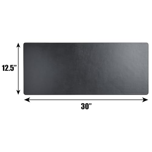 Black Leather 30" x 12.5" Keyboard/Mouse Desk Mat