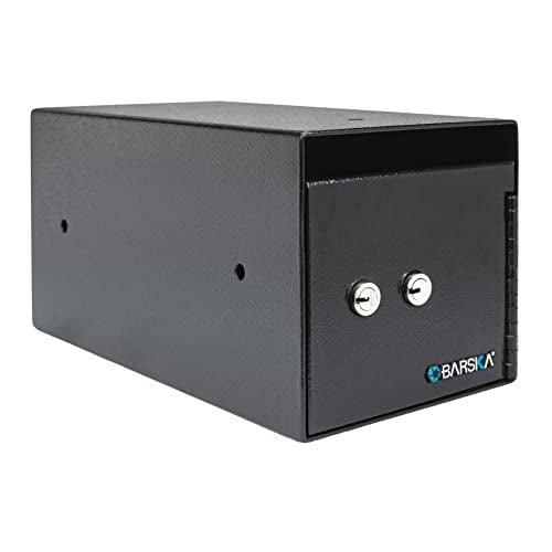 Winbest Steel Dual Key Cash Drop Depository Safe Mail Money Cash Drop Safe Box 12 in x 6 in x 6 in