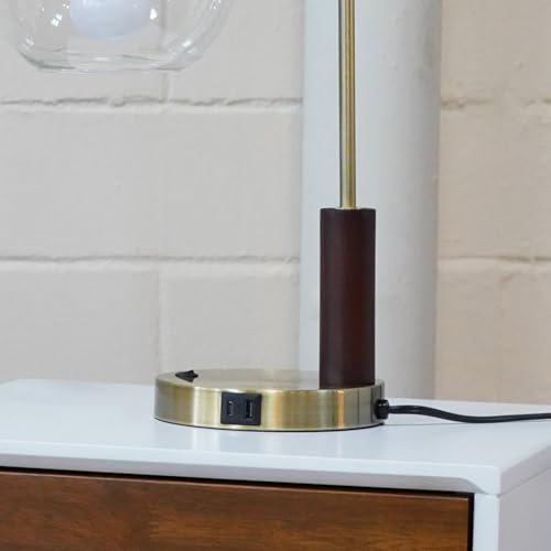 KCSWKJ Modern Classic Desk Lamp Villa Living Room Bedroom Study Decorative Original Design European Table Light, Easy Assembly Table Lamp for Sale, Wander Right Angle Glass Table Lamp - Bronze 110V