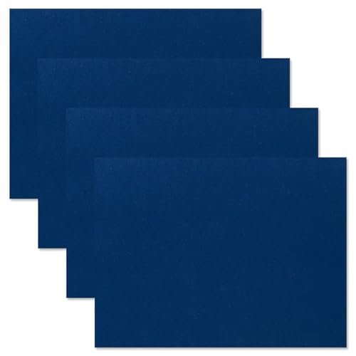 Plain Blue Certificate Folders - Pack of 50, Linen Cover 80 lb. Stock, Folded, Die-Cut Corners, for Office, Business Awards, Graduation, School Diploma Holder, 9-1/2" x 12"