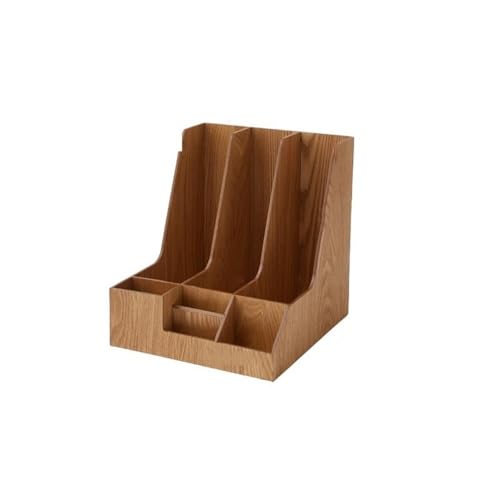 Desk File Organizer, 3 Vertical Compartments Rack Desk for Paper Magazine Literature Documents