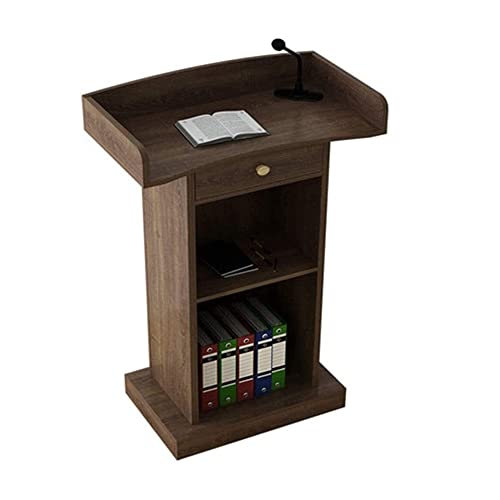 ZEELYDE Lectern Podium Stand,Host Ceremonial Lectern Desk with Drawer Reception Customer Desk for Company Campus Restaurant Wedding/with Drawer/60x42x120cm