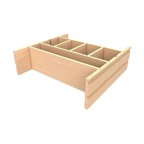 For Deep Drawer Maple Wood Divider Insert 24.75 in. W x 19.81 in. D x 6.0 in. H