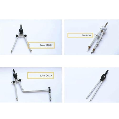 HYffUUOP Professional Drafting Compass Set Metal Compass for Geometry Engineering Drawing Tools with Extension Beam Dividers Math Compass