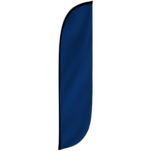 LookOurWay 12ft Feather Flag Pole Kit, Solid Blue