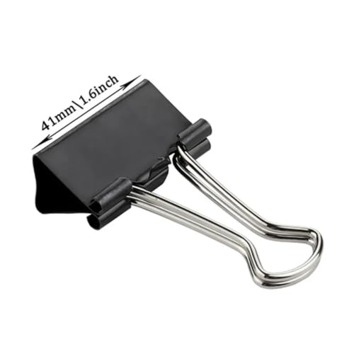 Binder Clips Long Tail Paper Ticket Bookmark Office School Clamps(41mm,24Pcs)