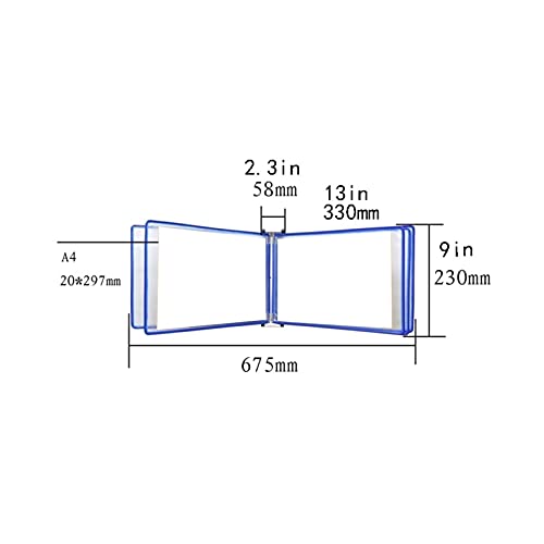 KGDJBGSE Wall Mounted File Folder Holder 10 Pockets A4 Display Organizer for Wall Hanging Metal Device(Wit)