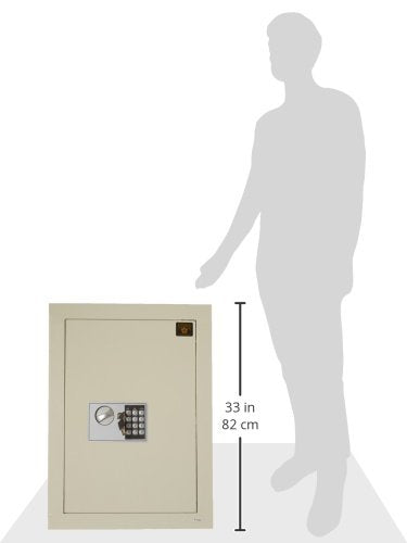 Paragon Safes In Wall Safe with Keypad and 2 Manual Override Keys, White