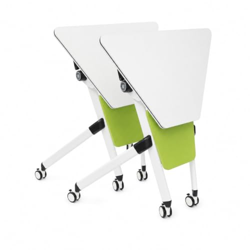 Beaccoss 2-Pack Trapezoid Folding Conference Room Table 31.5”