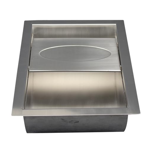 Transaction Tray,Ticketing Windows.Drop-in Deal Tray, 304 Stainless Steel Cash Register Tray Brushed Finish for Bank, Hospital, Gas Stations, Cash Register Window, Ticket Window (Silver), B(B)