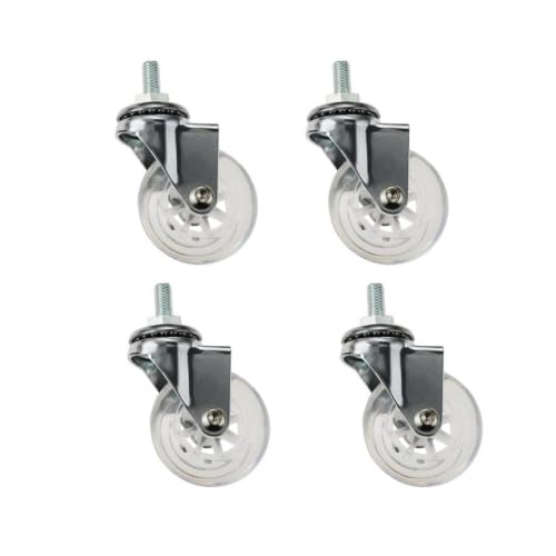 4pcs 2-Inch Threaded Stem Swivel Casters for Furniture Carts