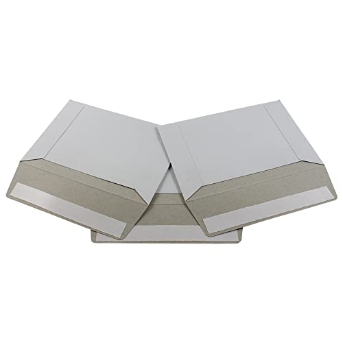 1000 EcoSwift 6.5 x 4.5 Rigid Photo Mailers Stay Flats White Cardboard Self Seal Envelopes