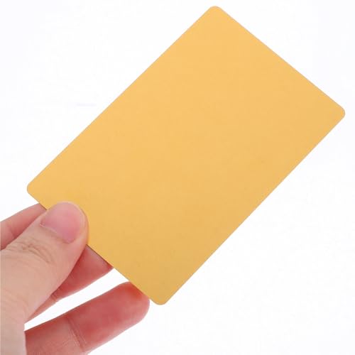 200pcs Blank Aluminum Business Cards Engraving DIY Metal Name Cards Gold 8.6x5.4cm