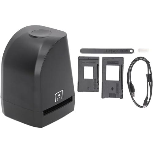 8MP Film Scanner, Fixed Color Negative Scanner, Support Image Preview, Playback and Editing Functions, One-Way Scanning, for Color and Monochrome Slides