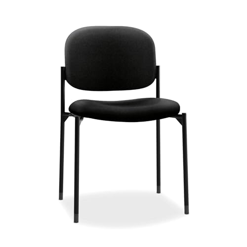 HON Scatter Guest Chair, Armless Office Chairs, Fabric, Black