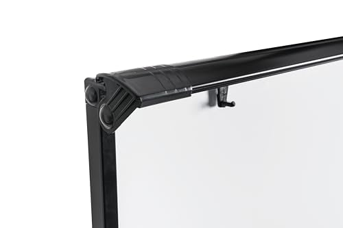 Bi-Silque EA4806185 Classic Mobile Flip Chart Board with Maya Aluminium Frame, Black