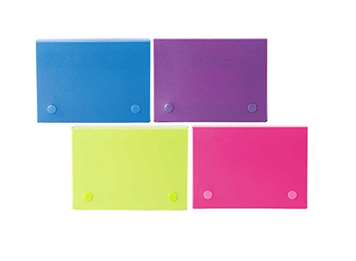 Universal Index Card Case, 2.5"x6.25"x1.5", 5-Removable Index Tabs, 1-Index Card Pocket, Opaque, Assorted Pack of 72 (50654-2026)