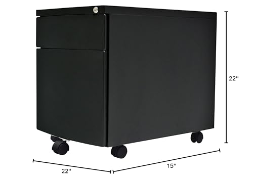 Ergohuman Eurotech Seating T1-PD01ABF-BK Mobile Pedestal, Black