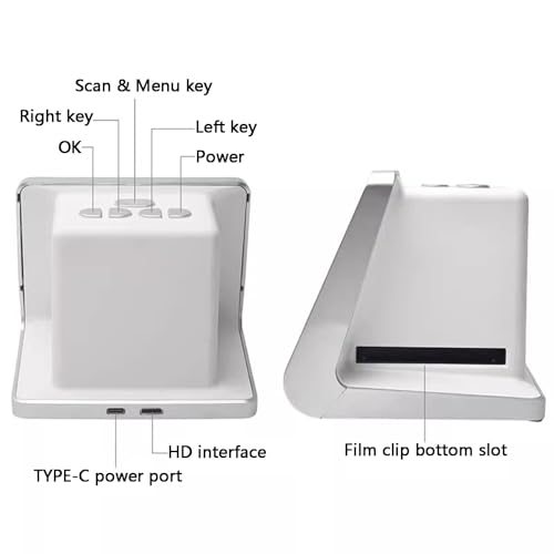 COYEUX 5 Inch Digital Film Scanner, 22 MP Film & Slide Scanner, Built-in 16GB Memory, Converts 135/110/126 Negative/Monochrome Slides Into JPEG Photos