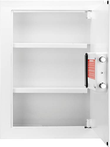 White Biometric Wall Safe