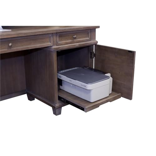 Martin Furniture Carson Credenza Wood Office Desk Writing Table Gray