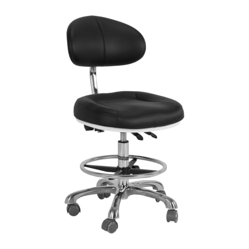 Ergonomic Drafting Chairs with Backrest & Foot Rest for Studio/Classroom/Lab/Counter/Medical/Tattoo Swivel Tall Office Chair Pneumatic Esthetician Drafting Stools Load Up 350LBS Capacity